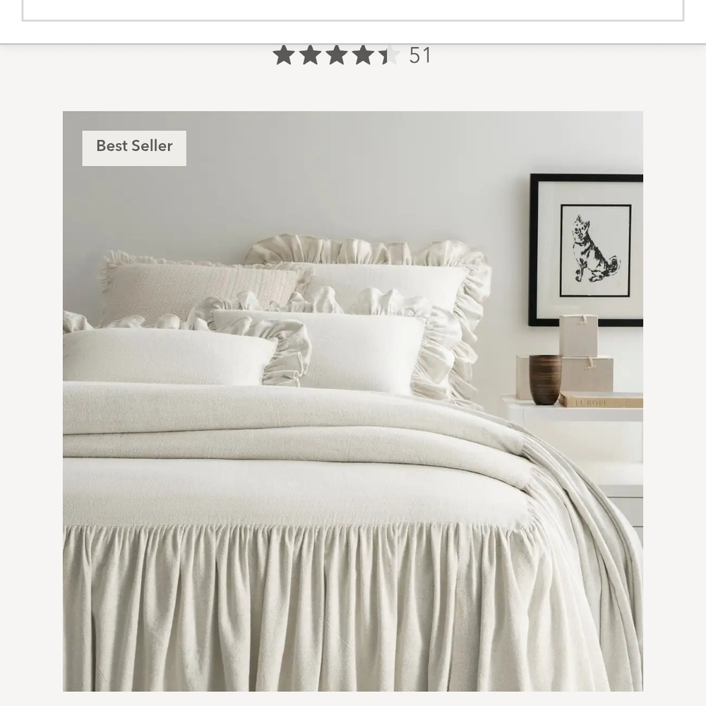 Annie Selke Pine Cone Hill Wilton Bedspread With 3 Shams